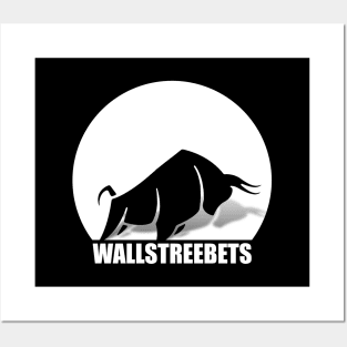 Reddit Wallstreetbets WSB - Stonks To The Moon Tendies Posters and Art